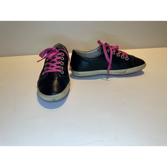 Ecco Shoes Ecco Street Premiere Spikeless Leather Black Pink Golf